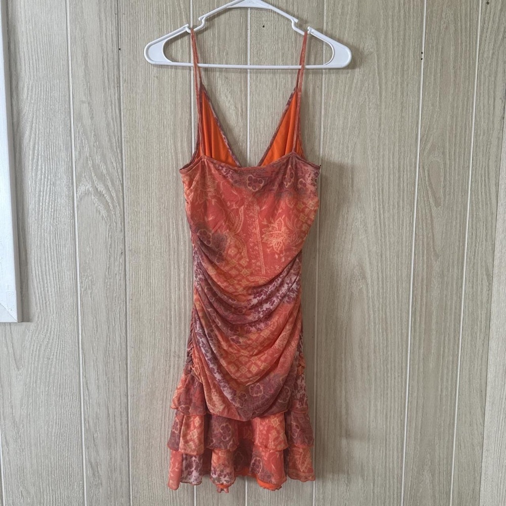 American Vintage Women's Orange and Red Dress